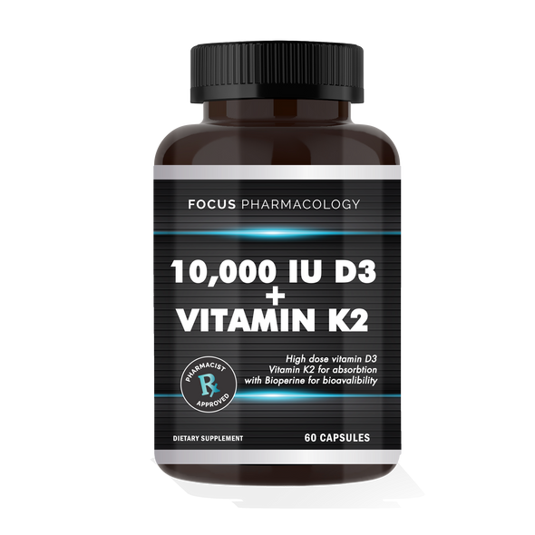 Focus Pharmacology 10,000 IU Vitamin D3 w/ Vitamin K2