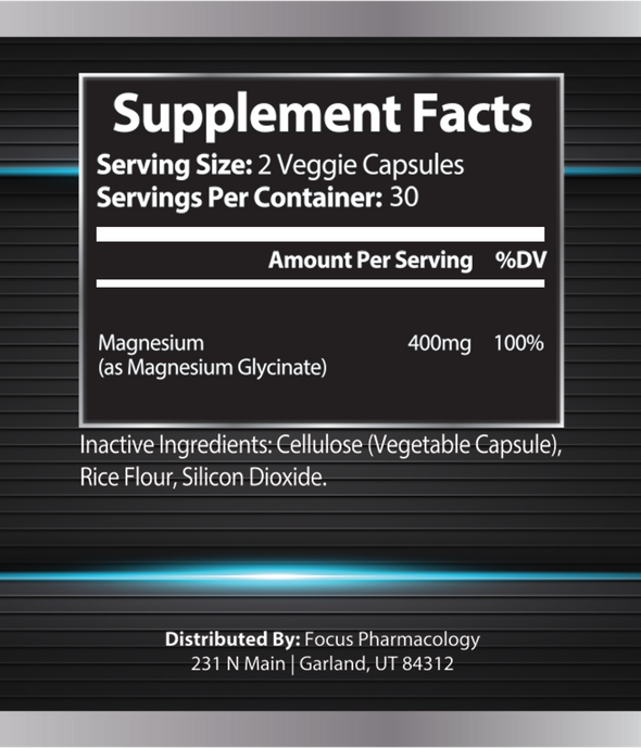 Focus Pharmacology Magnesium Glycinate 400 MG